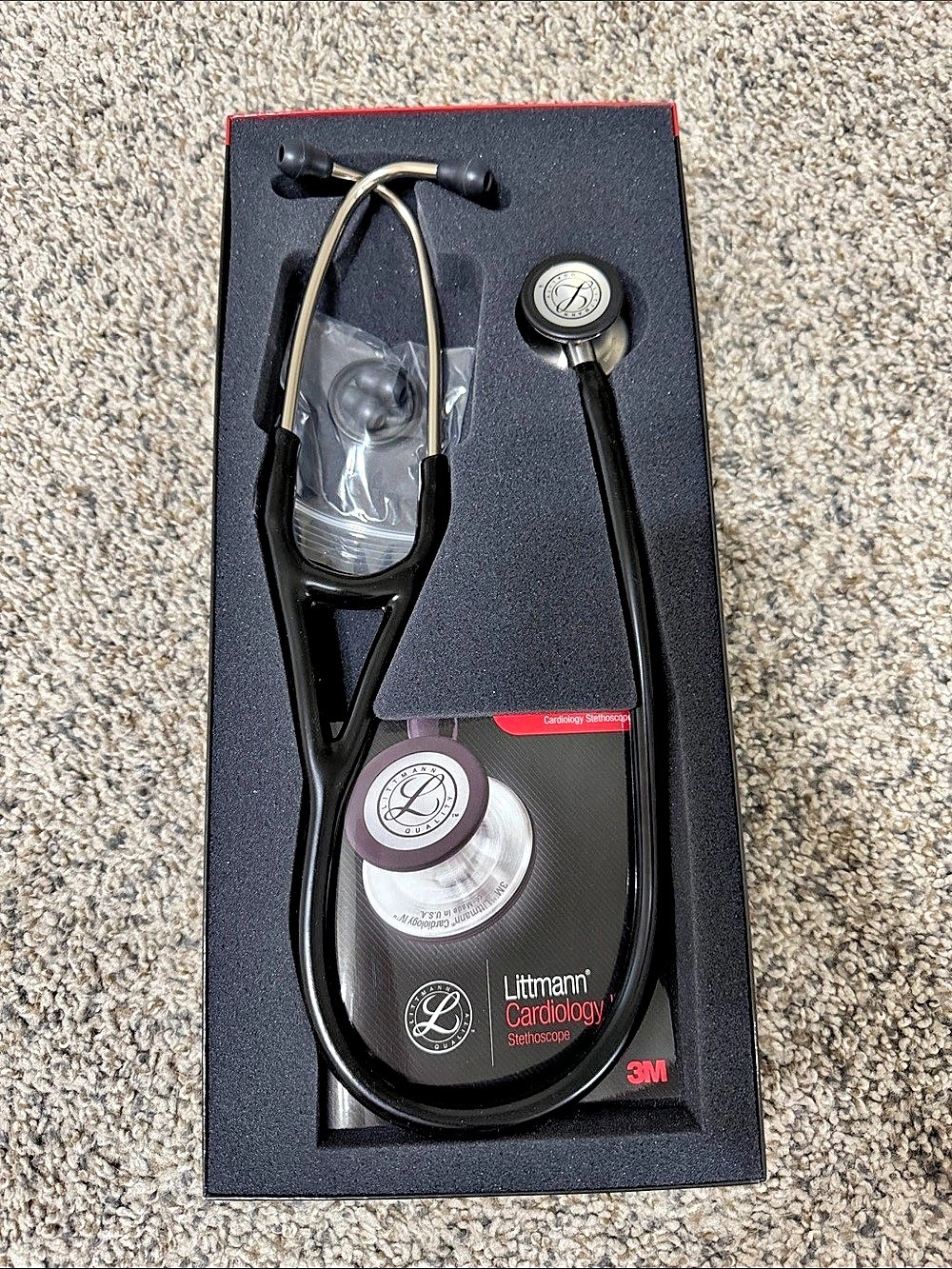 3M Littmann Cardiology IV Stethoscope Black & Silver NWT